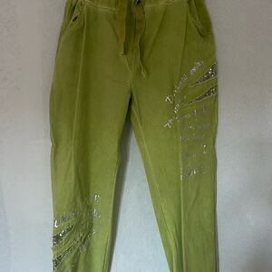 Italian-Made Green Joggers